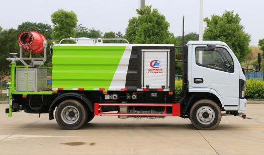 藍牌灑水車價格查詢_國六東風(fēng)小福瑞卡5噸抑塵車廠家價格-程力抑塵車2