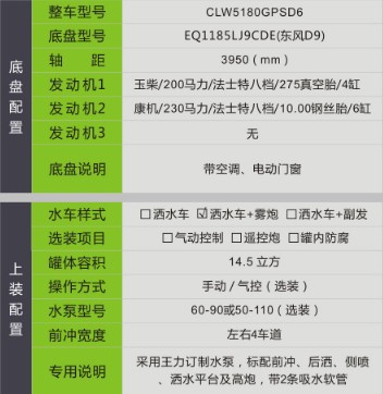 國(guó)六東風(fēng)(D9)14.5方灑水車+霧炮 國(guó)六東風(fēng)(D9)14.5方灑水車+霧炮